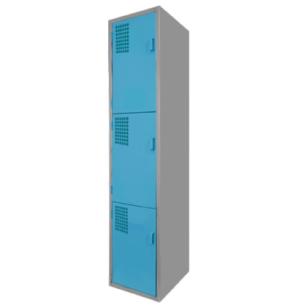 Locker Color Azul - 3 Puertas