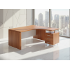 Escritorio en L para oficina Nogal - Minimalista