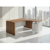 Escritorio en L para oficina Nogal - Minimalista
