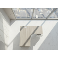 Escritorio en L para oficina Nogal - Minimalista