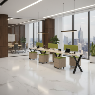 Cubiculos de oficina de estacion de trabajo