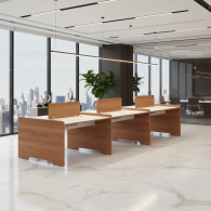 Estacion de trabajo de oficina para 6 personas