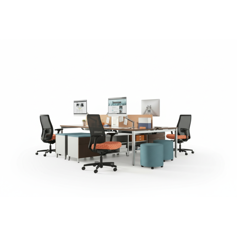 Estacion de trabajo de muebles de oficina