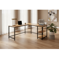 Escritorio L Industrial Vintage Rustico