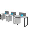Estacion de trabajo de particiones de oficina