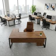 Escritorio de oficina ejecutivo de esquina