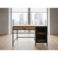 Escritorio Drawers / Café con negro