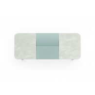 Escritorio de oficina ejecutivo rectangular de cuero