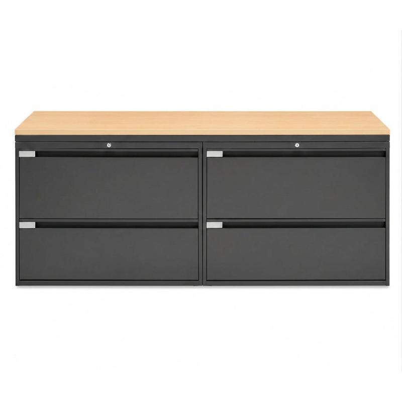 Archivero Metálico Horizontal Titan File 4 | Archivero para Oficina de 4 Gavetas con Cerradura
