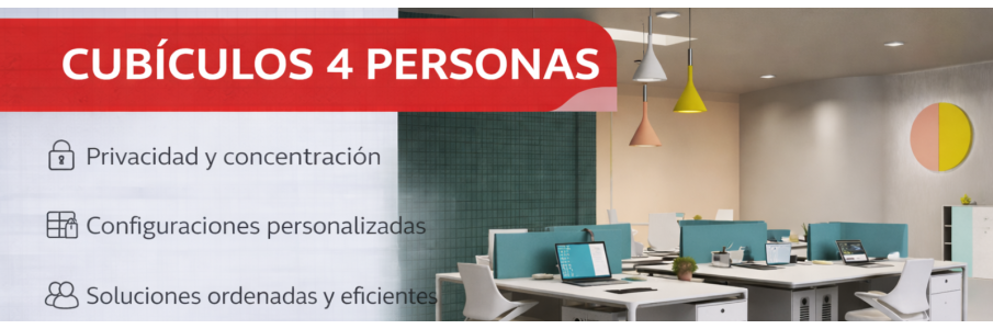 Cubículos 4 personas